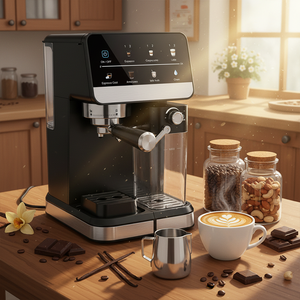 Machine à expresso automatique Newle Cool Espresso 20 bars 1350W avec distributeur de lait, écran tactile, expresso, cappuccino, latte, réservoir d'eau de 1,5L - Product Image 5