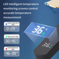 Robinet de bassin d'eau chaude et froide intelligent personnalisé Robinet de chauffage électrique instantané Affichage de la température Robinet de bain de bassin de salle de bain
