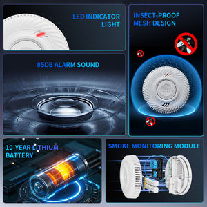 Alarmes de sécurité à domicile interconnexion détecteur de fumée capteur d'incendie 433mhz rf Module intelligent interconnecté détecteur de fumée - Product Image 4