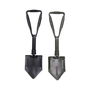 Pelle pliable multifonction 13 1/2 pouces, manche en métal de qualité industrielle, poignée en D, outil de survie en plein air, camping - Product Image 3