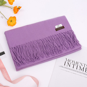 Cô Gái Của Mùa Đông Dài Dày Pashmina Rắn Màu Kỹ Thuật Số In Cashmere Khăn Khăn Choàng Tua Vuông Cho Vai Bảo Hiểm - Product Image 4