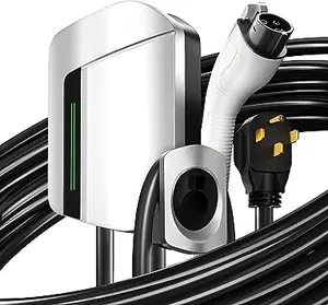 รถยนต์ไฟฟ้ารถยนต์ Ac Ev Charger สถานีชาร์จมาตรฐานอเมริกัน 7kw