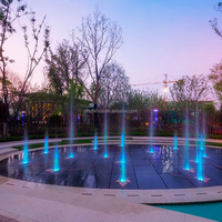 Fuente de Piso con Ritmo Personalizado, Fuente Musical con Agua Danzante, Fuente Interactiva para Parques Temáticos, Hoteles y Parques