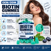 Gummies de beauté personnalisées à la biotine, au collagène et à la vitamine E pour adolescents – Soutien immunitaire – OEM/ODM, marque privée