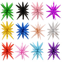 Ballon en feuille d'aluminium étoile multicolore de 22 pouces, étoile à 12 pointes, ballon en Mylar pour la décoration de fond de fête d'anniversaire