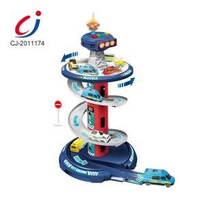 2025 nouveaux jeux pour enfants jouets d'intérieur pistes de Garage de ville, conception créative en <span class=keywords><strong>spirale</strong></span> de jouet de parking avec lumière et musique - Product Image 1