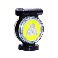 Balise solaire à base magnétique puissante, portée 800 m, avec LED à clignotement synchrone, lumière d'avertissement de sécurité routière pour équipement lourd, ABS/PC IP66