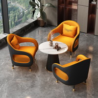 Canapé modulaire en cuir PU de luxe moderne, fauteuil d'appoint avec pieds en métal, fauteuil rembourré en mousse, fauteuil de salon