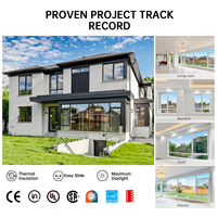 Fenêtre verticale à double battant en aluminium insonorisée de qualité professionnelle EOKO pour projets de construction d'appartements