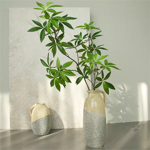Decoraciones para sala de estar interior Relojes colgantes Accesorios de fotografía Bosques largos Caballos Árboles borrachos Plantas verdes simuladas - Product Image 3