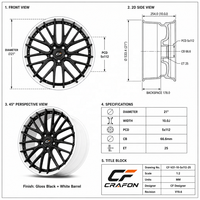 Jantes forgées usinées CNC CF 19 20 21 pouces 5x112 PCD compatibles avec BMW M3 G80 M4 G82 M2 G87 M5 G90 Personnalisées ODM