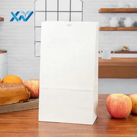 Biologisch abbaubare weiße Papiertüte Retail Candies Papiertüte ohne Griff SOS Flat Bottom zum Mitnehmen von Taschen