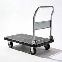 Chariot à plateau plat en acier inoxydable Zhong Nuo pour atelier, dimensions personnalisables, 10 kg, garantie de 2 ans, modèle Shandong ZNCART001