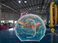 Maison transparente colorée gonflable de bulle de dôme de qualité marchande pour le videur extérieur d'intérieur d'événements