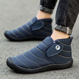 Botas para Hombre Negras Talla 36-48, Zapatos de Algodón Cálidos Antideslizantes, Botas de Nieve Impermeables para Invierno - Product Image 1