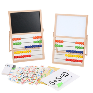 Tablero magnético de madera multifuncional para dibujar y escribir, marco de ábaco educativo, cálculo de bebé, pizarra, juguete de aprendizaje para niños - Product Image 5