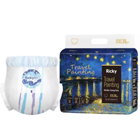 Couches pour bébés Ricky de haute qualité, prix compétitifs, certifiées ISO9001, en tissu non tissé, douces, respirantes, absorption 3D, anti-fuites