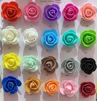Têtes de roses artificielles en mousse PE de 3,5 cm pour la Saint-Valentin, les mariages, les fêtes de remise de diplômes - Décorations cadeaux