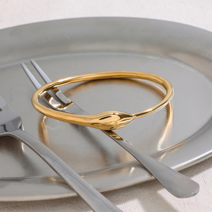 Pulsera de Serpiente de Acero Inoxidable con Oro de 18K, Joyería Unisex para Regalo, JDB0112072 - Product Image 2