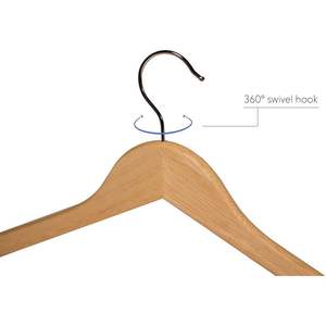 <span class=keywords><strong>LINDON</strong></span> – porte-manteau en velours antidérapant, en bois massif de qualité supérieure, présentoir de vêtements pour magasin de vêtements, vente en gros - Product Image 3