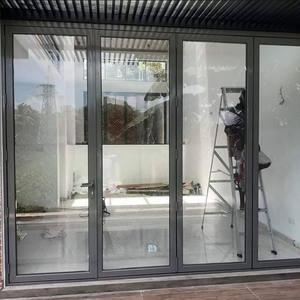 ผลิตประตูบานเลื่อนกระจกอลูมิเนียมคุณภาพสูง แข็งแรง ทนทาน สำหรับภายในบ้าน พร้อมกรอบแคบและบางเฉียบ สำหรับ<span class=keywords><strong>ห้อง</strong></span>นั่งเล่น ขายส่งจากโรงงาน - Product Image 6