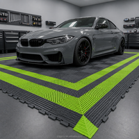 Dalles de sol de garage en PP vierge certifiées EU EPR REACH, antidérapantes, drainantes, à emboîtement, pour garage