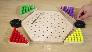 Nhiều người chơi bên trận chiến chuỗi tam giác trò chơi cờ vua Chánh Niệm đào tạo màu sắc phù hợp với câu đố gia đình tương tác đồ chơi - Product Image 6