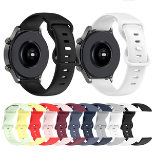 Cinturino universale in Silicone per <span class=keywords><strong>Huawei</strong></span> <span class=keywords><strong>Watch</strong></span> 3 <span class=keywords><strong>GT3</strong></span> GT2 <span class=keywords><strong>Pro</strong></span> sostituzione Correa bracciale 20mm 22mm farfalla fibbia Smart <span class=keywords><strong>Watch</strong></span> Band - Product Image 2