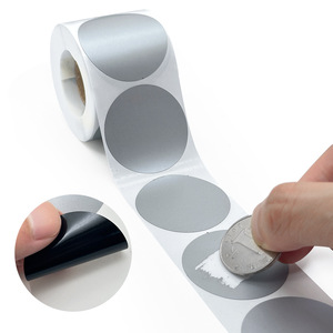 Pegatinas impermeables para rascar de PVC 300/rollo de 3 tamaños para velas y eventos de fiestas, regalos adhesivos, premios y <span class=keywords><strong>boletos</strong></span> de lotería - Product Image 1