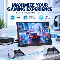 Moniteur portable tactile 16 pouces FHD Plus IPS 14 mm 100 sRGB double USB-C HDMI pour jeux, bureau et travail, idéal pour ordinateur portable (vente en gros)