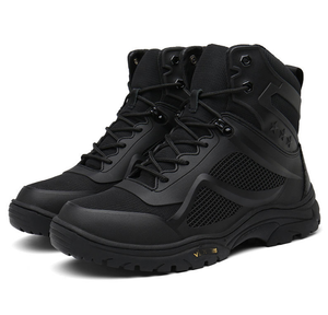 DFU0141 Bottes de randonnée imperméables légères en caoutchouc de haute qualité pour hommes avec griffes en acier, vente en gros du fabricant - Product Image 4