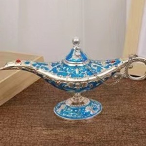 Cadeaux Décoration d'intérieur pour Artisanat Métallique Lampe Aladdin Couleurs Mixtes Petite Taille - Product Image 1