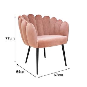 Chaises de salle à manger modernes de luxe de style nordique pour hôtel et restaurant, type <span class=keywords><strong>fleur</strong></span>, <span class=keywords><strong>fauteuil</strong></span> en velours <span class=keywords><strong>rose</strong></span> - Product Image 6
