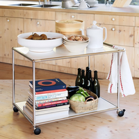 Table d'appoint mobile en métal pour canapé, table basse avec plateau en verre ou en acier, table de chevet, meuble de rangement pour salon et chambre à coucher