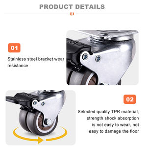 Günstiges Produkt 1 1,25 1,5 2 2,5 3 Zoll 10-50kg Last Leises Schreibtisch-Lenkrad Langlebige leichte Räder für Möbel - Product Image 4