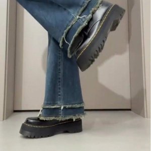 2026 New Spring Women's Black College Style Leather <b>Shoes</b> Thick Sole <b>Height</b> <b>Increasing</b> Retro French & Japanese Style Pumps - Product Image 1