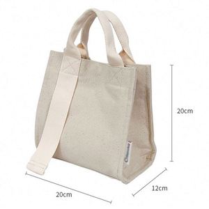Custom Design Heavy Canvas <b>Tote</b> <b>Bag</b> Plain with <b>Zipper</b> Pocket - Product Image 4
