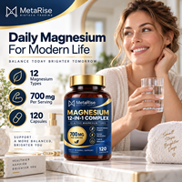 Complément Alimentaire Multi-Minéraux en Capsules de Magnésium Complexe 12 Formes, Marque Privée OEM, 120 Comprimés