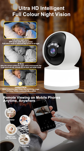 新型自动跟踪 WiFi 半球型 3MP 摄像头 AI 人体检测 IP66 双向音频高清 1080P 无线智能视频婴儿夜视仪 - Product Image 2