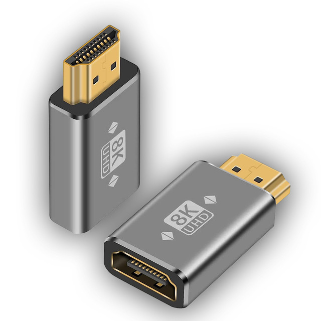 Factory Source Metallic High Quality 8K ultra HDMI 2.1 Male to Female Adapter