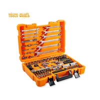 Ensemble d'outils à douilles DINGQI de 114 pièces |   Kit de clés à cliquet robustes et de clés mixtes avec embouts de tournevis |   Réparation automobile