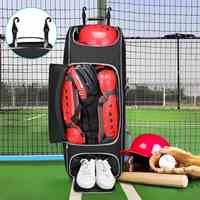 Sac de voyage à roulettes personnalisé pour baseball/softball, sac de sport à roulettes pour équipement de receveur, sac de sport à roulettes pour entraînement sportif
