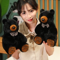 Fabricants de poupées en peluche personnalisées Ours noir en peluche réaliste Simulation d'ours en peluche