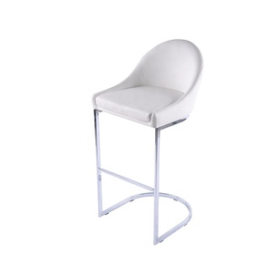 Proveedor Chino muebles de bar barato bajo nuevo bar taburete de cuero de la PU moderno de alta Silla de bar con reposapiés - Product Image 6
