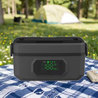 Diseño OEM Gran capacidad 1.2L Inalámbrico Alimentado por USB Contenedor de alimentos Fiambrera eléctrica de calentamiento rápido de un toque