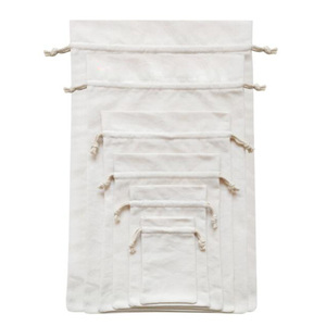 ถุงผ้าแคนวาสขนาดเล็กแบบมีเชือกผูก ผลิตจากผ้าฝ้ายรีไซเคิลได้ 100% ป้องกันฝุ่น พร้อมโลโก้สั่งทำพิเศษ สำหรับบรรจุภัณฑ์ช้อปปิ้งและของขวัญ - Product Image 5