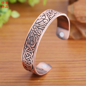 สร้อยข้อมือรูปนกโอดินโกลด์วิง สีแดงโบราณ ดีไซน์เปิดโล่ง เครื่องประดับสำหรับทุกเพศทุกวัย ของขวัญ ของที่ระลึกสำหรับนักท่องเที่ยว - Product Image 2