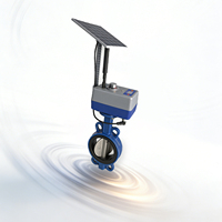 Vanne électrique solaire 4G Wifi Lora, contrôle intelligent sans fil, vanne à boisseau sphérique pour l'irrigation agricole, vanne papillon
