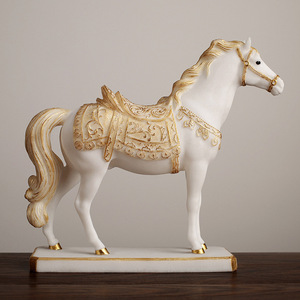 Figurine de cheval au galop en résine, en forme de selle, décoration artistique pour la maison, idéale pour déménager dans une nouvelle maison - Product Image 5
