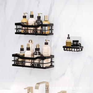 Estante de almacenamiento para baño, estante de esquina duradero de 50x30cm, rectangular, de varios niveles, montado en la pared, para organización de toallas de baño - Product Image 3